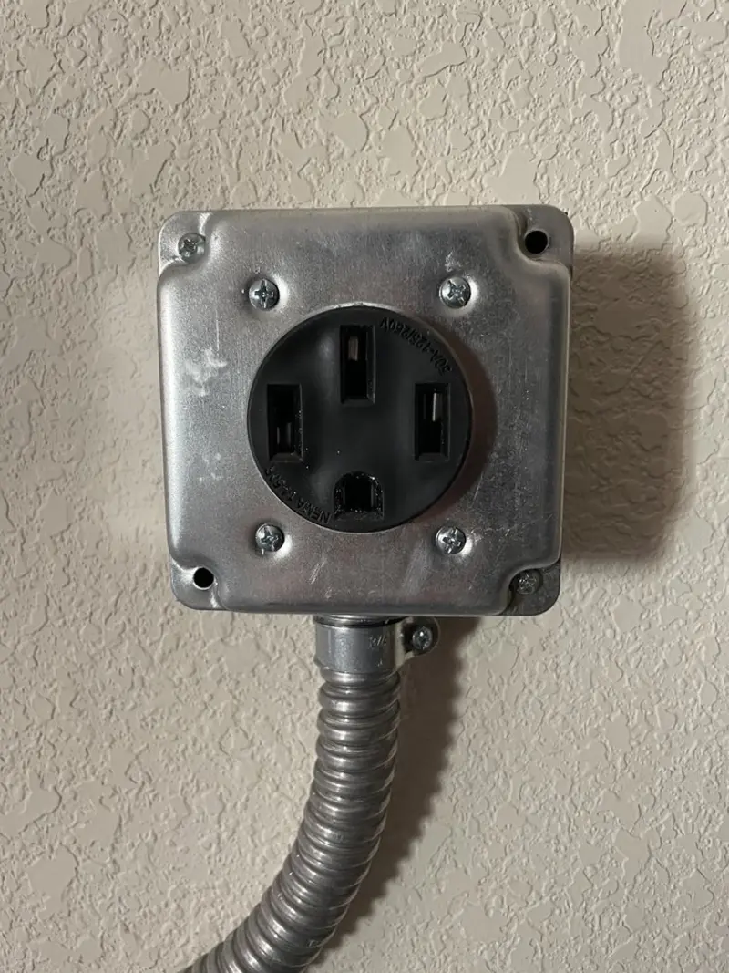 NEMA 14-50 outlet installed for Electrical Panel Upgrade in Wallace